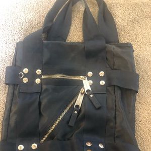 Juicy Couture blue seat belt tote